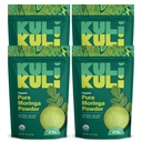 Kuli Kuli Moringa Oleifera Powder ecológico " Green Smoothie, 100% puro USDA Certified " Non-GMO Moringa Powder, Great with Smoothies, Tea, and Food, 4 Pack