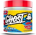 GHOST Gamer: Energy and Focus Support Fórmula - 40 Servings, Swedish Fish - Nootropics & Natural Caffeine for Atención, Precisión & Tiempo de reacción - Vegan, Gluten-Free