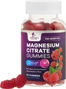 Magnesio Citrate Gummies Suplemento - Alta Absorción, Magnesio Vegan Gummy Suplemento para Adultos &amp; Niños, Magnesio Citrate Gummy Suplementos para Muscle, Nerve, Bone y Heart Support - 120 Gummies