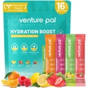 Venture Pal Sugar Free Electrolytes Powder Packets - Liquid Daily IV Hydration Packets | Instantly Hydrating & Party Recovery | 5 Vitamins & 7 Electrolytes | Certified Vegan, Keto, Non-GMO | 16 Sticks