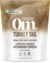 Om Mushroom Superfood Turquía Tail Organic Mushroom Powder Pouch, 7.05 Ounce, 100 Servings, Immune Support, Polysacchrides, Beta-Glucans, Gut Health & Holistic Defense Mushroom Supplement