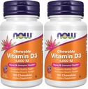 AHORA Suplementos, Vitamina D-3 1.000 UI, Sabor de Frutas Naturales, Apoyo Estructural*, 180 Chewables (Pack of 2)