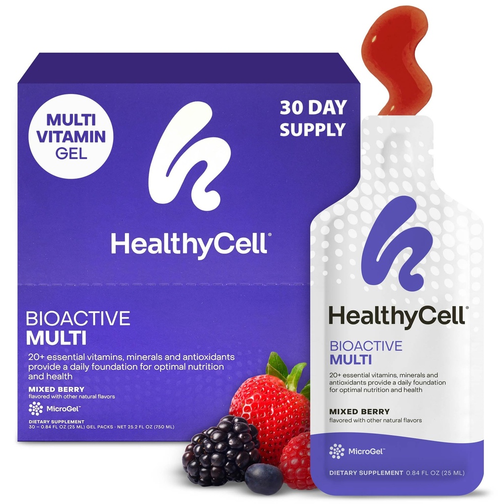 Multivitamínico líquido bioactivo para hombres y mujeres – 20+ Vitaminas esenciales, Minerales & Antioxidantes para cerebro, corazón, inmunidad, energía, habilidad " Hair Support - 30 Gel Packs