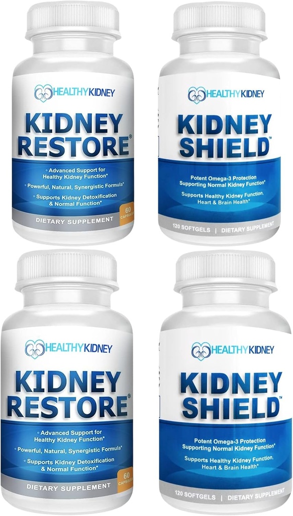 Restauración de riñón " Escudo de riñón 4 patas - Natural Kidney Support Supplement for Kidney Cleanse Detox " Repair - Integral Renal " Kidney Health Supplement to Support Kidney Function