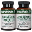 NutraMedix Fitness Plan Suplemento Bundle - Incluye Magnesium Malate for Energy & Athletic Support and Serrapeptase for Joint & Mobility Wellness - Fitness Support Supplements -2-Piece Capsule Set