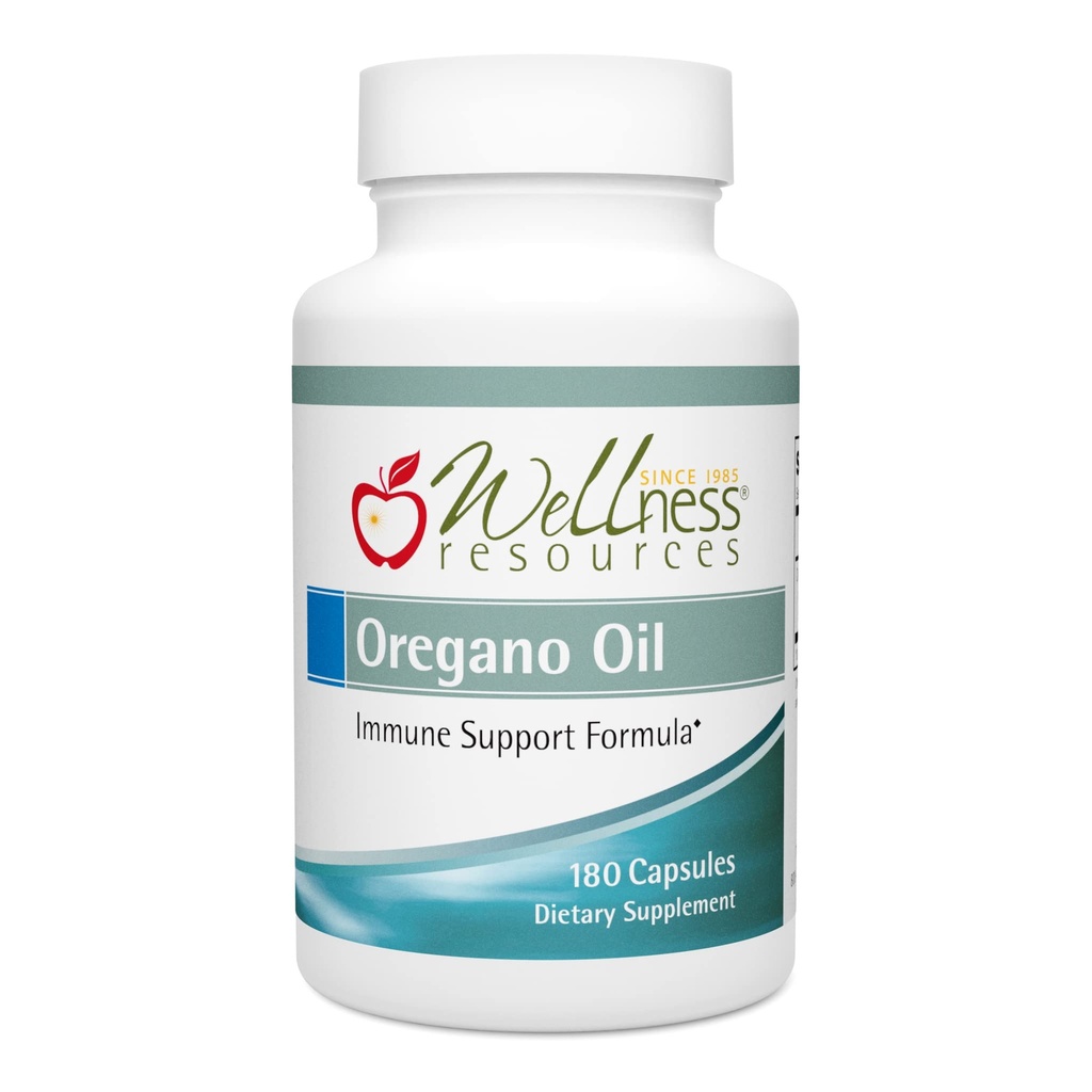 Wellness Resources Oil of Oregano Capsules - Pure Oregano Oil 55% Carvacrol - Oregano Oil Capsules for Gut Health &amp; Immune Support - Softgels, 180 Count