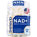 NAD+ Suplementos para Hombres - Nitric Oxide Prostate Health Suplementos para Hombres con Resveratrol, CoQ10, L Citrulline y Lycopene para Anti-Aging, Stamina &amp; Cellular Energy Support 60 cápsulas
