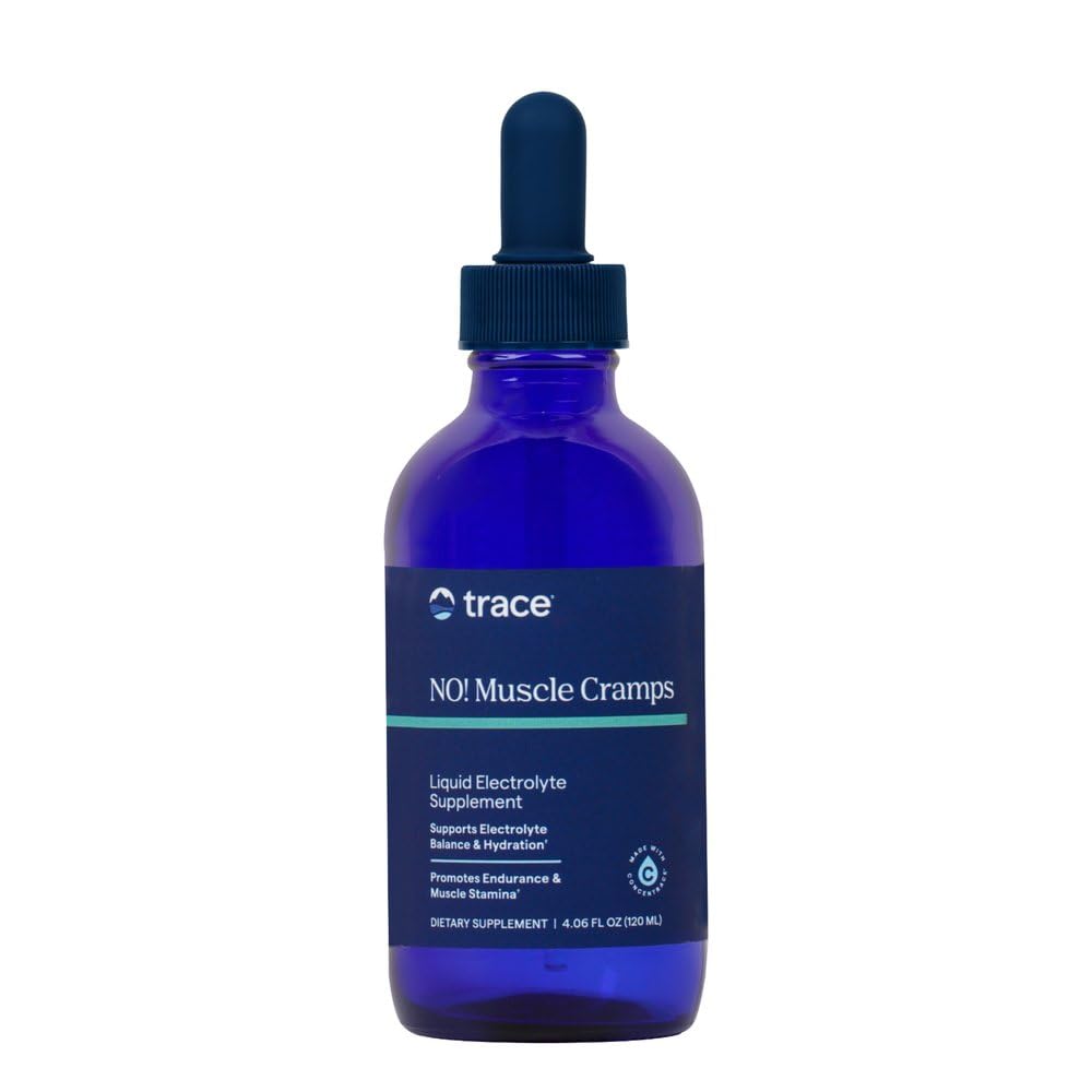Trace Minerals NO! Calambres musculares - Suplemento para la función del músculo saludable - Suplemento líquido - equilibrio electrolípido - resistencia &amp; energía - libre de azúcar - 4.06 fl oz (60 piezas)
