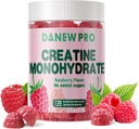 Cretina Monohydrate Gummies for Men &amp; Women-5g of Creatine Monohydrate per Serving - Sugar Free,Vegan, Raspberry Flavor, 120 Condes
