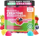 novomins Creatine Monohydrate Gummies 5000mg para Hombres &amp; Mujeres, Chewables Cretina Monohydrate para la fuerza muscular, Muscle Builder, Energy Boost, Pre-Workout Suplemento(120 Cuenta)