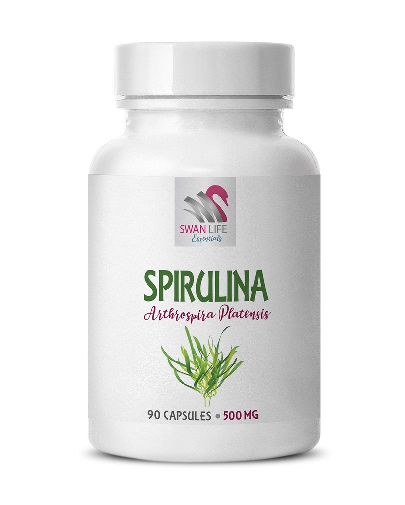 cápsulas de spirulina y cloella - bits de energía spirulina chlorella tabletas - SPIRUILINA 500MG - spirulina tabletas - spirulina y cloella polvo orgánico - Spirulina herbal Suplementos - 1 botella