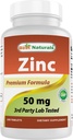 Mejor Naturales Suplemento Zinc como Gluconato Zinc 50mg 240 Tablas - Apoyo Inmunitario