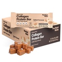 Perfect Keto Bars - The Cleanest Keto Snacks with Collagen and MCT. No Added Sugar, Keto Diet Friendly - 3g Net Carbs, 19g Fat,11g Protein - Diet Food Dessert (Salted Caramel, 12 Bars)