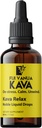 Fiji Vanua Kava RelaxTM, Pure Kava Kava Suplemento con propiedades calmantes, fusionado con California Poppy, Hops, Skullcap & Pasionflower, Liquid Drops to Calm and Unwind