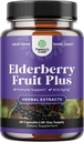 Black Elderberry Capsules Antioxidante Suplemento - Elderberry Immune Apoyo suplemento de piel con vitaminas de piel y extracto de Sambucus - Immune System Support