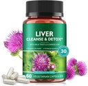 Láminas desintoxicantes para la reparación de la salud del hígado - con extracto de cardo de leche, raíz de Dandelion, jengibre, pólvora de escarabajo &amp; vitaminas - soporte para el hígado natural, 60 cápsulas veganos