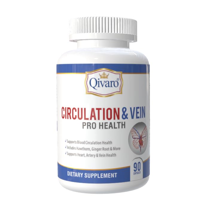 Circulación " Vein Pro Suplemento - Contiene Niacina, L-Arginina, Ginger, Cayenne Pepper, Hawthorn " Diosmin - 90 cápsulas