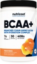 Nutricost BCAA + Hydration Powder (Peach Rings) 30 Servimientos - Aminoácidos de cadena ramificados con complejo de hidratación - Gluten-Free, Non-GMO