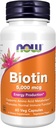 AHORA Suplementos Alimentarios, Biotina 5,000 mcg, Metabolismo Aminoácidos*, Producción Energética*, 60 cápsulas Veg