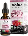 Saldo hormonal para el alivio de la mujer - Bienestar de la mujer Equilibrio hormonal orgánico Suplementos Liquid Drops &amp; Menstrual Cramp Period Support - Raspberry Leaf, Chasteberry, Black Cohosh Suplemento 1 Oz