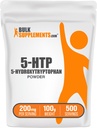 BulkSupplements.com 5-HTP Powder - 5-Hydroxytryptophan, 5 HTP Suplemento - 5-HTP 200mg, Mood Support Suplemento - Gluten Free, 200mg por Serving, 100g (3.5 oz) (Pack of 1)