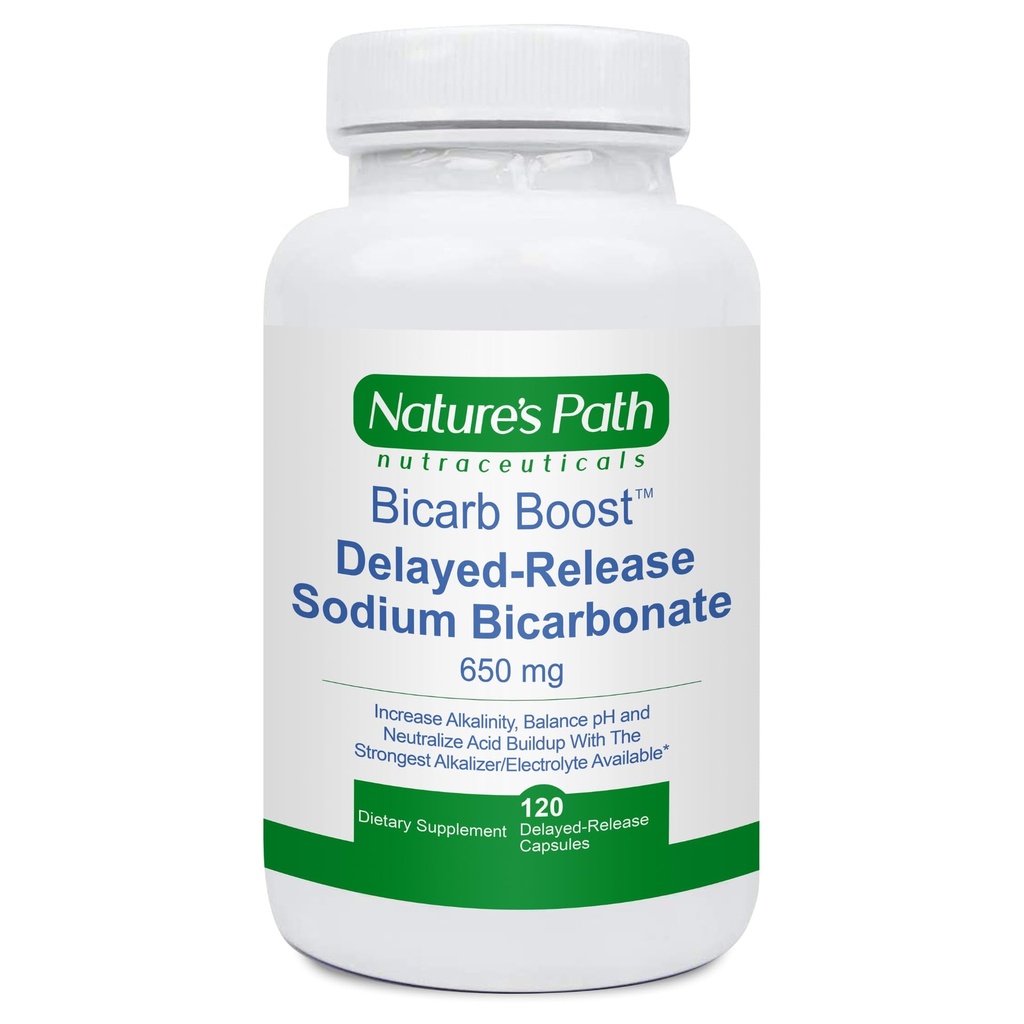 Bicarbonato de sodio 650 mg Tabletas - Tablas alcalinas más fuertes - Suplemento electrolito " Píldoras de electrolitos, tabletas de sal Hidratación " Rehidratación, resistencia, resistencia: 120 cápsulas
