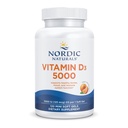 Naturales nórdicos Vitamina D3 5000, Naranja - 120 Mini geles blandos - 5000 UI Vitamina D3 - Soportes Huesos saludables, Mood &amp; Immune Función del sistema - No GMO - 120 Servimientos
