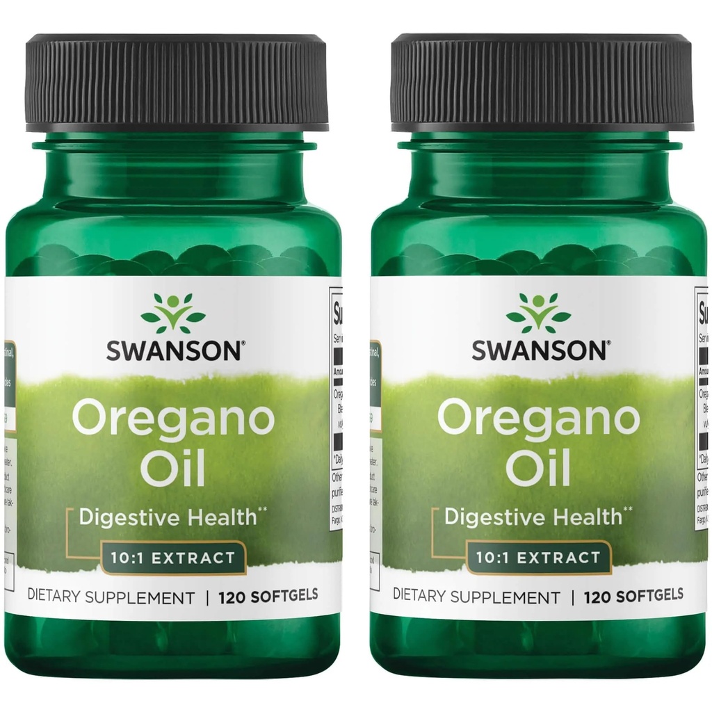 Swanson Oregano Oil 10:1 Extract Digestive and Respiratory Health Supplement for Adults Seeking Natural GI and Urinary Tract Support - 150 mg (120 Softgels, 2 Pack)