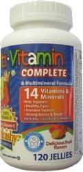 Tío Moishy Childrens Multi-Vitamin Mineral Jellies with Choline - 120 Jellies por el tío Moishy