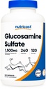 Nutricost Glucosamine Sulfate 1500mg, 240 Capsules - 750mg Por Capsule, Gluten Free, Non-GMO
