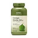 GNC Herbal Plus Ginkgo Biloba 60mg Suplemento, Vegetariano, Apoyo a la Sharpness Mental, 300 Servimientos