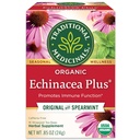 Medicinales tradicionales Echinacea orgánica con té de hierbas Spearmint, promueve la función inmunitaria (Pack of 1) - 16 bolsas de té