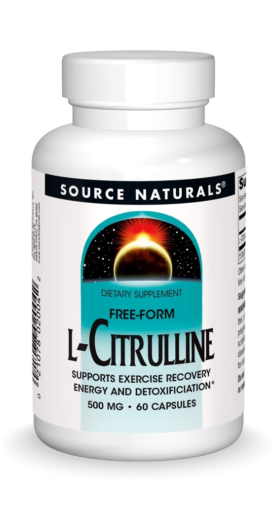 Source Naturals L-Citrulline - Supports Exercise Recovery, Energy and Detoxification*, 500 mg - 60 Capsules