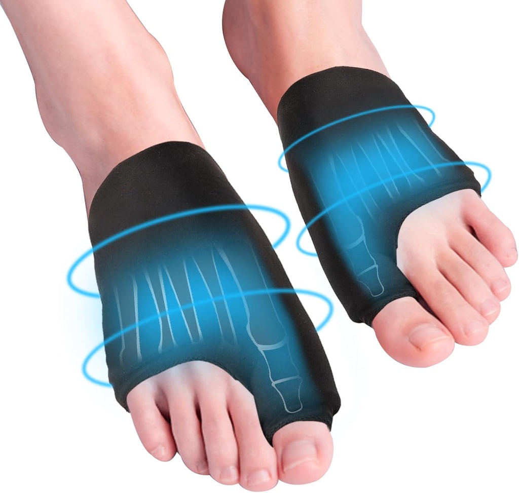 Paquetes de hielo de pie Wrap Big Toe for Bunion Relief Gout Dolor Alivio, Reutilizable Cold " Heat Therapy Gel Foot Ice Pack Compresss for Arthritic Toes, Hinchazón, Fasciitis, Lesiones deportivas, recuperación después de la cirugía