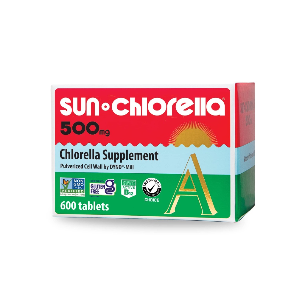 Sun Chlorella A Tabletas - 500 mg - 600 Tabletas