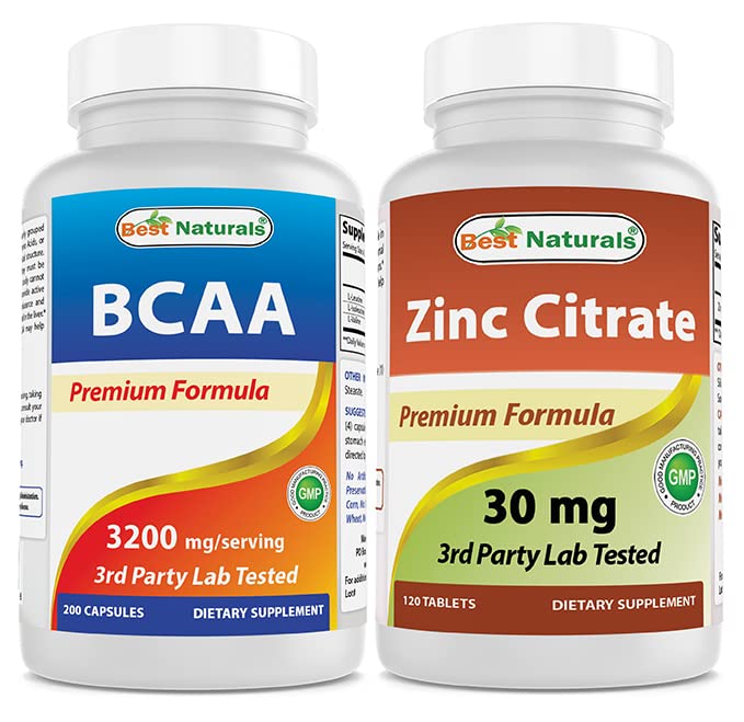 Mejores Naturales BCAA 3200 mg " Citrato de zinc 30 mg