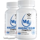 Magnesium Complex Supplement 8 Forms, 500mg Magnesium Glycinate, Malate, Citrate, High Absorption Mg for Calm, Sleep, Mood & Healthy Muscle, Pack of 2, Total 120 Vegan Capsules