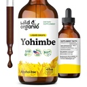 Suplementos de Yohimbe salvajes y orgánicos para hombres y mujeres - 5 mg de Yohimbine Extracto Tintura - Alcohol-Free Yohimbe Bark Drops - Vegan, No GMO &amp; Libre de Azúcar - 4 fl oz