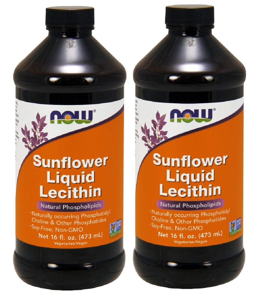 Now Foods, Sunflower Liquid Lecithin, 16 fl oz (473 ml) (Pack of 2)