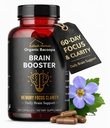Bacopa, Booster de Cerebro Orgánico, Suplemento Cerebro Nootrópico, Bacopa Monnieri/Brahmi, para la Sharpness Mental, Focus, Memory y Cognitive Wellness, 120 Capsules 500mg, 2 Month Supply