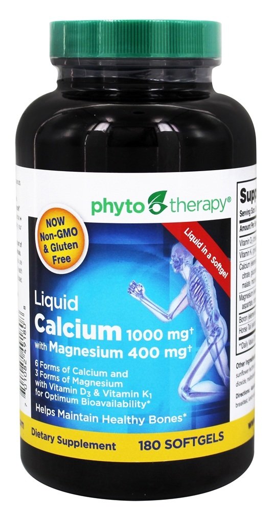 Fitoterapia Rx Calcium Liquid Softgel - 180 por paquete - 1 cada uno.
