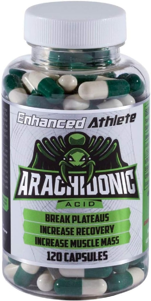Athlete mejorado - Acid araquidonico Suplemento - Muscle and Strength Suplemento para el aumento de la masa muscular " Mejor recuperación para hombres " Mujeres (120 cápsulas)