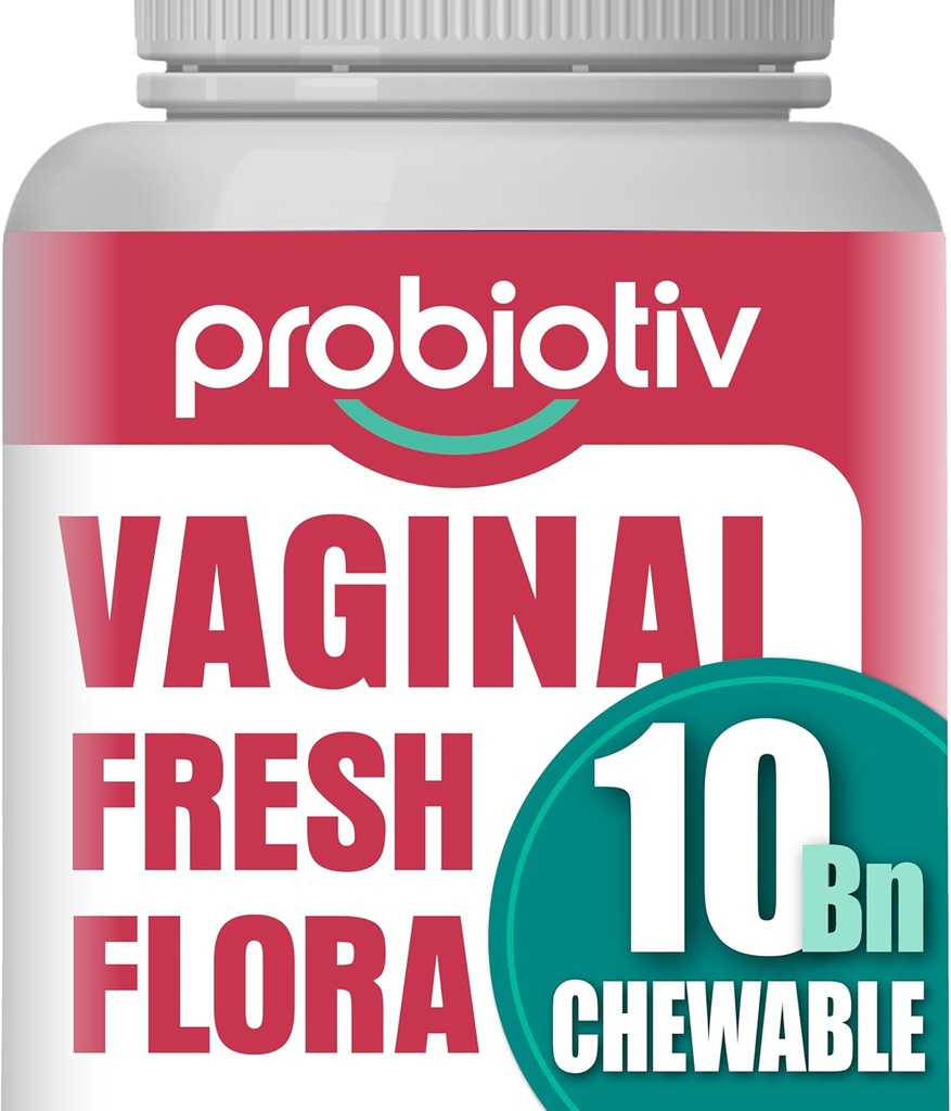 Probióticos vaginales para mujeres 10 millones de pesos CFU + Prebióticos orgánicos — Apoya la salud vaginal, mantiene el equilibrio de pH vaginal " promueve la frescura femenina, tabletas de sabor a fresa