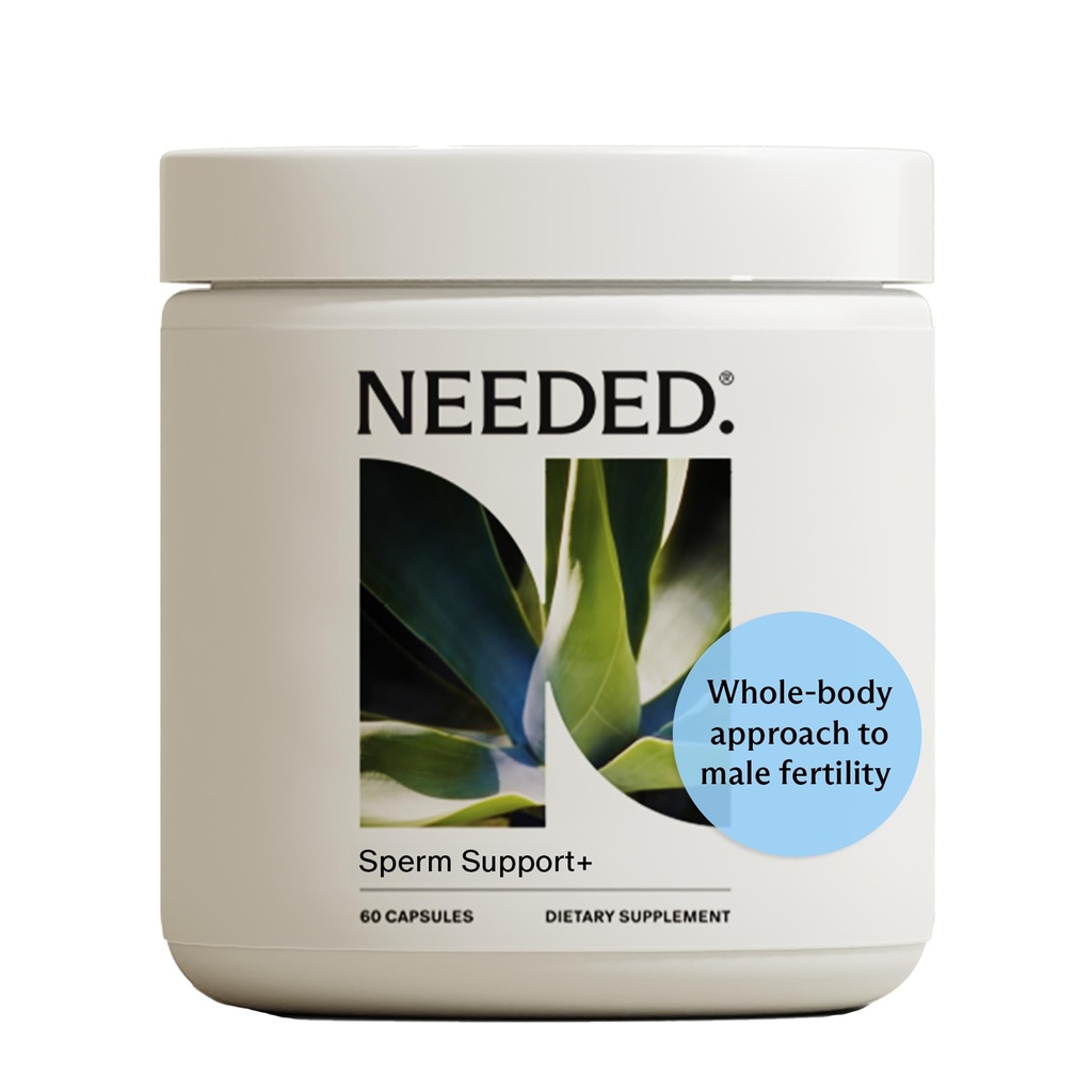 Needed. Sperm Support - Fertility Supplements for Men - Clinically Studied Botanical Ingredients for A Whole Body Approach to Male Fertility - Prenatal Vitamins - 60 Capsules, 30 Day Supply