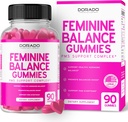 Equilibrio Femenino para Mujeres Gummies & PMS Gummies (90 Conde) - Balance Femenino Natural para Mujeres - Calambres, Bloating, Mood Swings, Hot Flashes - Formulado con Arándano, Dong Quai & Chasteberry