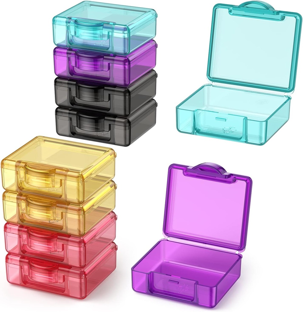 Cute Small Travel Pill Box, Urekt 10 pcs Mini Pocket Pill Organizer Daily Single Pill Containers Portable Medicine Holder for Purse Vitamin Fish Oil Supplements