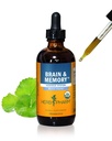 Herb Pharm Brain and Memory Liquid Herbal Formula con Ginkgo para la memoria y la concentración, 4 Fl Oz