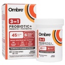 Ombre 3-in-1 Probiotic, Prebiotic and Postbiotic for Digestive Health & Gut Health - 45 Billion CFU - Bloating, Constipation & Gas Relief - Metabolic & Immune Support for Women & Men, 30 Day Supply