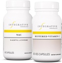 Terapéutica integrada Agrupación con cápsulas de vitamina C amortiguadas 1000 mg, 60 cápsulas veganas " NAC, 60 cápsulas - Suplemento inmunitario con soporte antioxidante* - Función respiratoria " pulmonar*