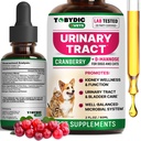 Cat & Dog UTI Treatment & Urinary Tract Infection Remedy with Cranberry & D-Mannose - Feline Natural Medicine for UTI Relief - Kidney + Bladder Support Supplement - Pet Renal Health
